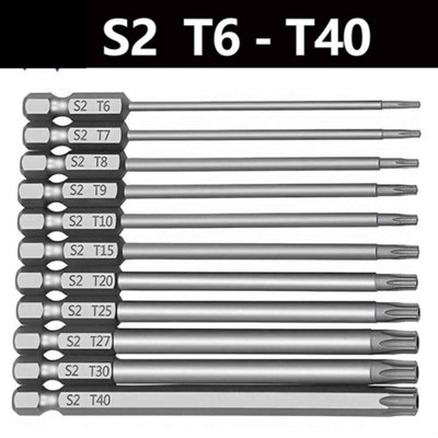  - Long-Reach Security Bit Set11-Piece TorxStarAnd Hex Tamper-Proof Screwdriver Bits