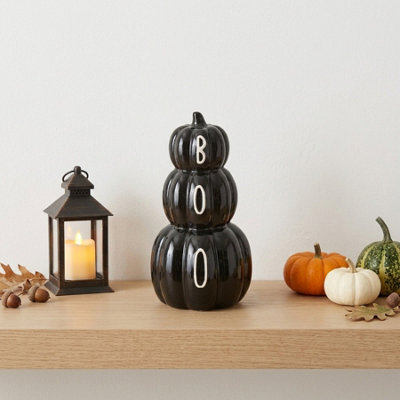 B&Q -  Boo Pumpkin Stack OrnamentQuality Home Product