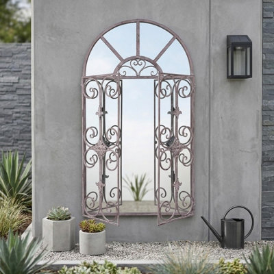 Brixton Wrought Iron Garden Mirror from B&Q
