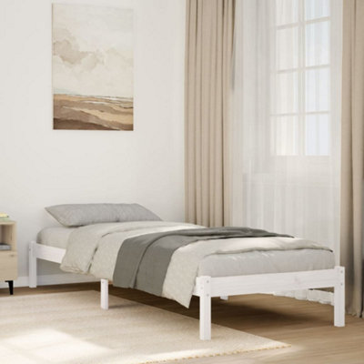 Berkfield Extra Long Bed Frame Without Mattress White 80X220 Cm Solid Wood Pine from B&Q