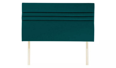 Adore Designs Apollo Plush Velvet 4Ft6 Double 20" Headboard Mallard from B&Q