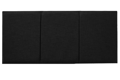 Adore Designs Alton Turin Linen 5Ft Kingsize 20" Headboard Black from B&Q