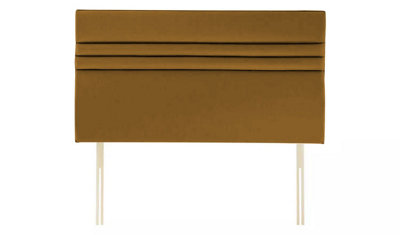Adore Designs Apollo Plush Velvet 5Ft Kingsize 20" Headboard Turmeric from B&Q