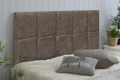 Adore Designs Monaco Crushed Velvet 5Ft Kingsize 20" Headboard Champagne from B&Q