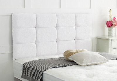 Adore Designs Roma Chenille 5Ft Kingsize 24" Headboard Ivory from B&Q