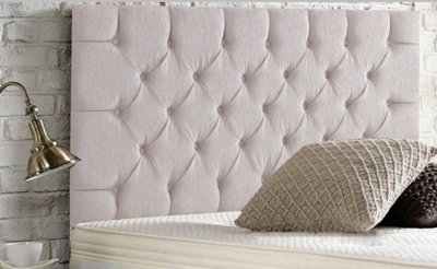 Adore Designs Chesterfield Chenille 5Ft Kingsize 24" Headboard Stone from B&Q