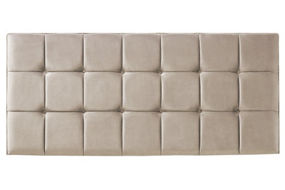 Adore Designs 21 Cube Plush Velvet 5Ft Kingsize 24" Headboard Coffee from B&Q