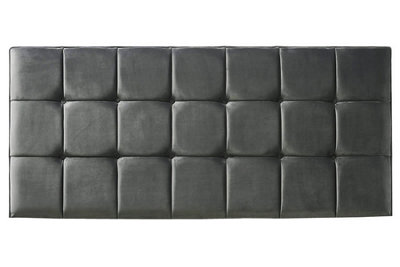 Adore Designs 21 Cube Plush Velvet 5Ft Kingsize 24" Headboard Grey from B&Q