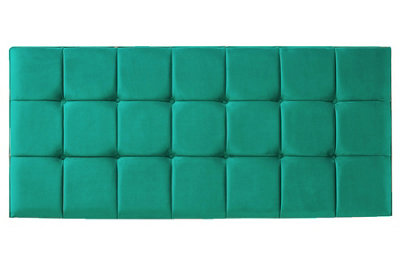 Adore Designs 21 Cube Plush Velvet 5Ft Kingsize 24" Headboard Mallard from B&Q