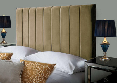 Adore Designs Portland Plush Velvet 4Ft6 Double 36" Headboard Coffee from B&Q