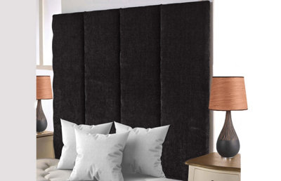Adore Designs Stafford Chenille 5Ft Kingsize 36" Headboard Black from B&Q