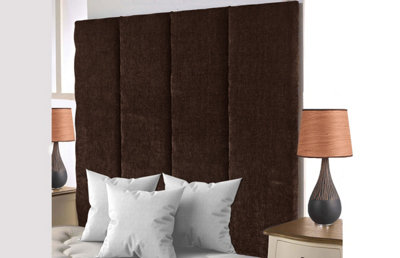 Adore Designs Stafford Chenille 5Ft Kingsize 36" Headboard Brown from B&Q