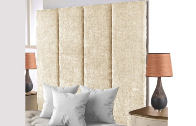 Adore Designs Stafford Chenille 5Ft Kingsize 36" Headboard Cream from B&Q
