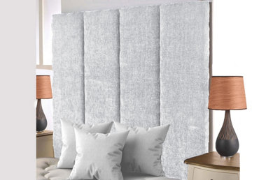 Adore Designs Stafford Chenille 5Ft Kingsize 36" Headboard Ivory from B&Q