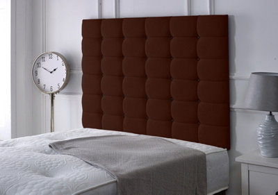 Adore Designs High Cubed Chenille 5Ft Kingsize 36" Headboard Brown from B&Q
