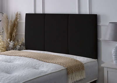 Adore Designs Alton Chenille 2Ft6 Small Single 24" HeadboardBlack from B&Q