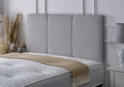Adore Designs Alton Chenille 2Ft6 Small Single 24" HeadboardLight Grey from B&Q