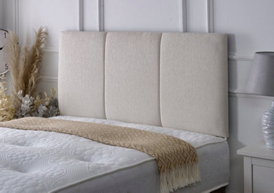 Adore Designs Alton Chenille 4Ft6 Double 24" HeadboardStone from B&Q