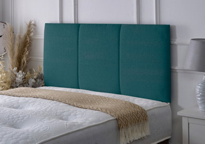Adore Designs Alton Chenille 4Ft6 Double 24" HeadboardTeal from B&Q