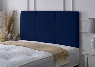 Adore Designs Alton Chenille 5Ft Kingsize 24" HeadboardBlue from B&Q