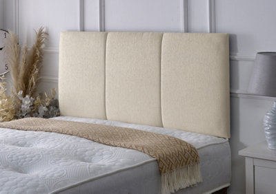 Adore Designs Alton Chenille 5Ft Kingsize 24" HeadboardIvory from B&Q