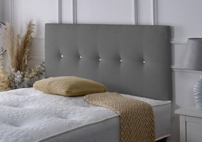 Adore Designs Madrid Chenille 4Ft Small Double 24" HeadboardCharcoal from B&Q