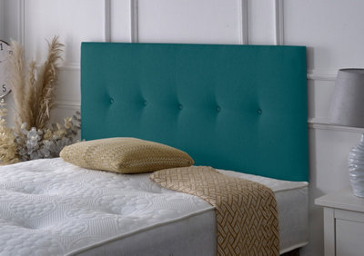 Slumbre Madrid Chenille 4Ft Small Double 24" HeadboardTeal from B&Q