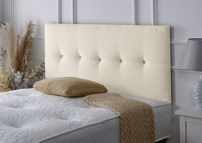 Adore Designs Madrid Chenille 5Ft Kingsize 24" HeadboardCream from B&Q