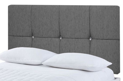 Slumbre Deluxe Chenille 4Ft Small Double 20" HeadboardDark Grey from B&Q