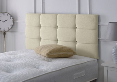 Adore Designs Roma Chenille 5Ft Kingsize 20" HeadboardCream from B&Q