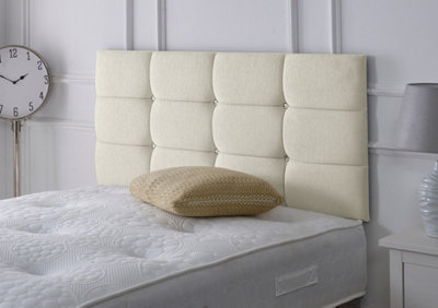 Slumbre Roma Chenille 6Ft Super King 20" HeadboardIvory from B&Q