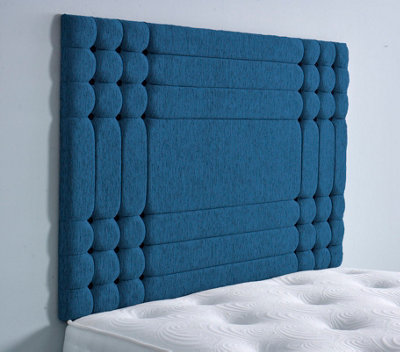 Slumbre Chicago Chenille 4Ft Small Double 36" HeadboardBlue from B&Q