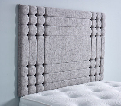 Adore Designs Chicago Chenille 4Ft6 Double 36" HeadboardLight Grey from B&Q