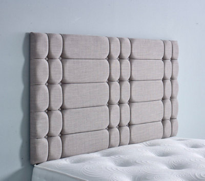 Slumbre Berlin Turin 5Ft Kingsize 36" HeadboardSilver from B&Q