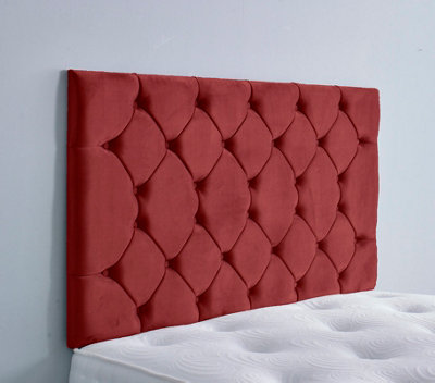 Slumbre Colchester Plush Velvet 5Ft Kingsize 36" HeadboardBurgundy from B&Q