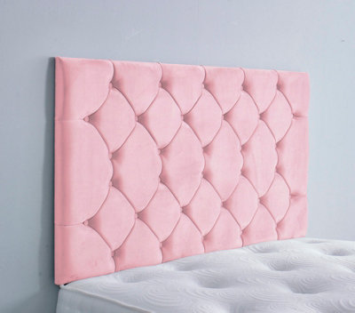 Slumbre Colchester Plush Velvet 5Ft Kingsize 36" HeadboardPink from B&Q