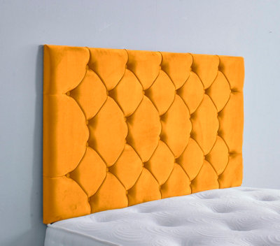 Slumbre Colchester Plush Velvet 5Ft Kingsize 36" HeadboardTurmeric from B&Q