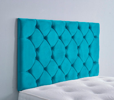 Slumbre Colchester Plush Velvet 6Ft Super King 36" HeadboardMallard from B&Q