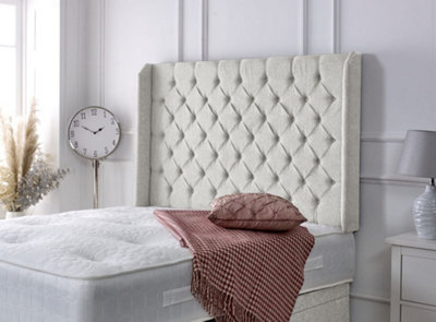 Adore Designs Chesterfield Winged Chenille 5Ft Kingsize 36" HeadboardStone from B&Q