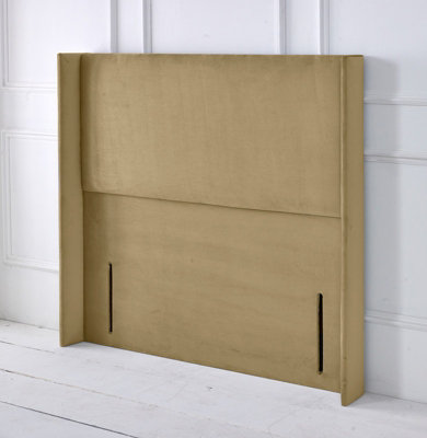 Slumbre Victoria Winged Plush Velvet 5Ft Kingsize 50" Floor Standing HeadboardCoffee from B&Q