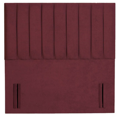 Slumbre Portland Plush Velvet 4Ft6 Double 50" Floor Standing HeadboardBurgundy from B&Q