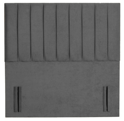 Adore Designs Portland Plush Velvet 5Ft Kingsize 50" Floor Standing HeadboardGrey from B&Q