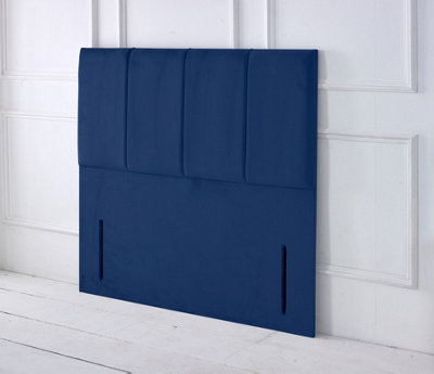 Slumbre Stafford Plush Velvet 3Ft Single 50" Floor Standing HeadboardBlue from B&Q
