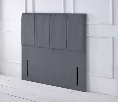 Adore Designs Stafford Plush Velvet 5Ft Kingsize 50" Floor Standing HeadboardGrey from B&Q
