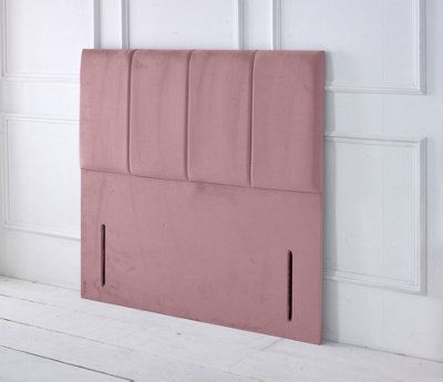 Slumbre Stafford Plush Velvet 6Ft Super King 50" Floor Standing HeadboardPink from B&Q