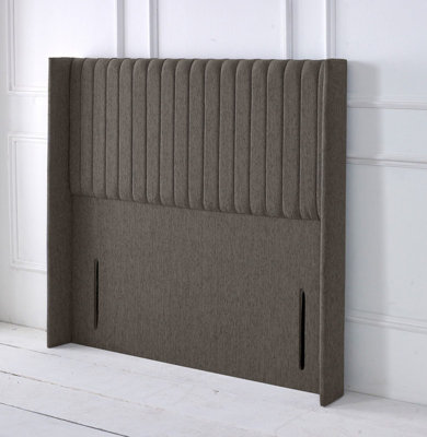 Adore Designs Multipanel Winged Chenille 4Ft Small Double 50" HeadboardCharcoal from B&Q