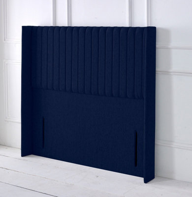 Adore Designs Multipanel Winged Chenille 6Ft Super King 50" HeadboardBlue from B&Q