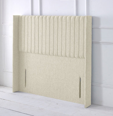 Adore Designs Multipanel Winged Chenille 6Ft Super King 50" HeadboardStone from B&Q