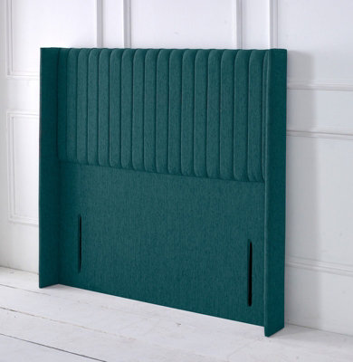 Adore Designs Multipanel Winged Chenille 6Ft Super King 50" HeadboardTeal from B&Q