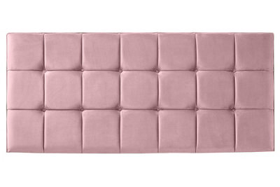 Adore Designs 21 Cube Plush Velvet 5Ft Kingsize 24" Headboard Pink from B&Q